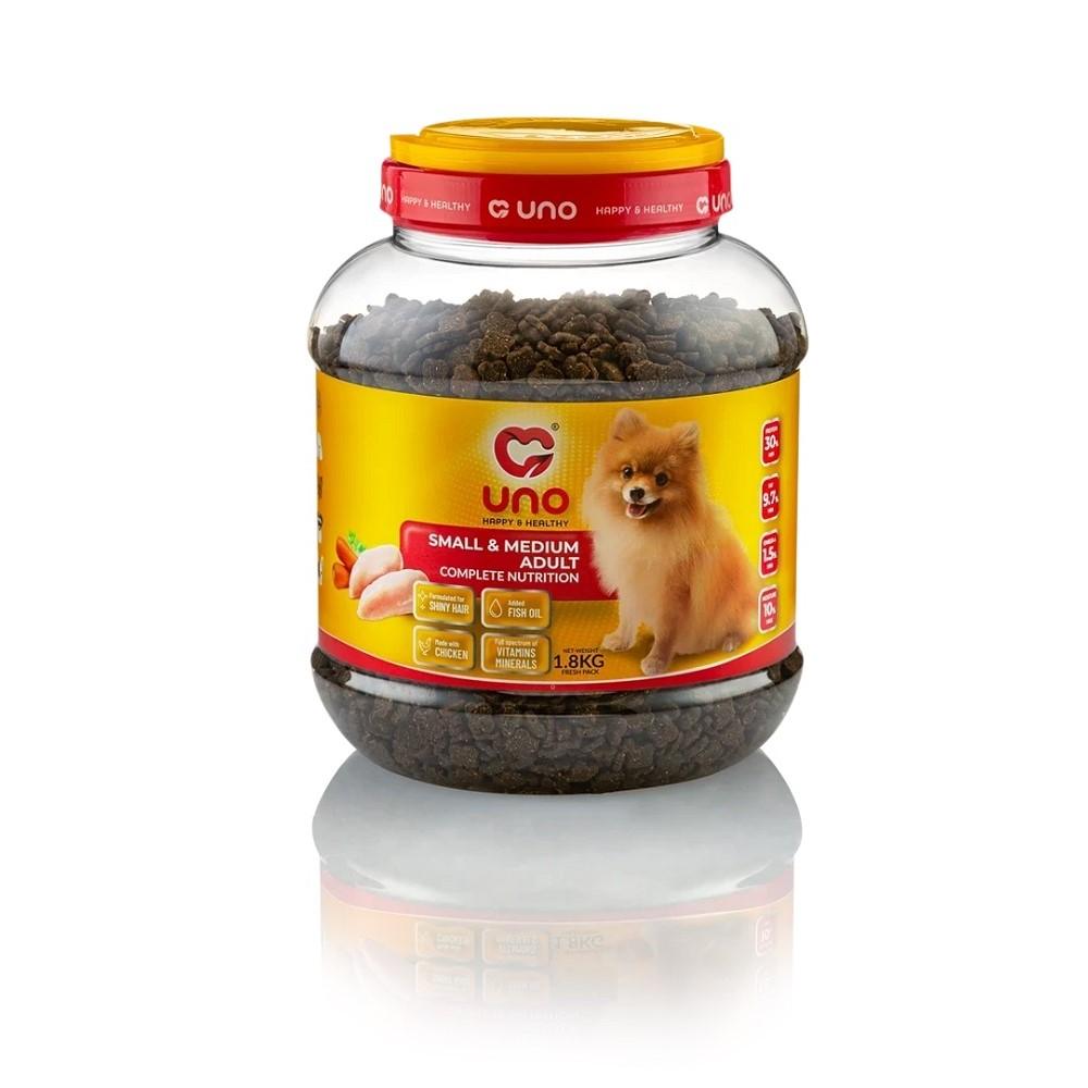 خوراک خشک سگ بالغ نژاد کوچک و متوسط مدل اونو(  وزن 1.800 کیلوگرم)