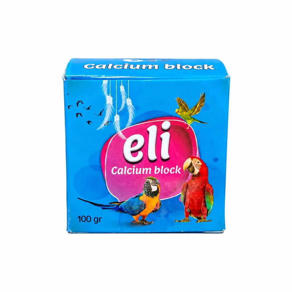 سنگ کلسیم پرندگان eli وزن ۱۰۰ گرم؛ مکمل معدنی ضد دفرمگی منقار